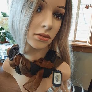 NWT Howard's Braided Scarf in Browns